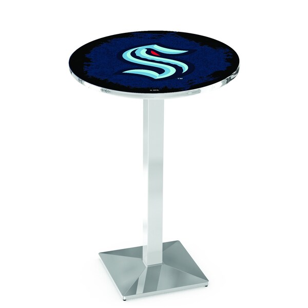 42" Chrome Seattle Kraken Pub Table